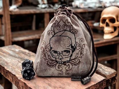 Skull dice bag