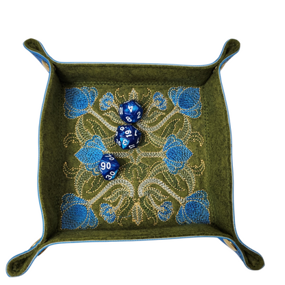 Floral art deco dice tray