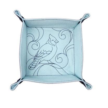 Pretty Blue Jay dice tray