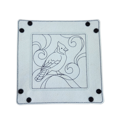Pretty Blue Jay dice tray
