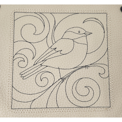 Chickadee and swirl dice tray