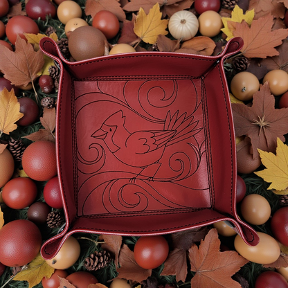 Cardinal bird dice tray