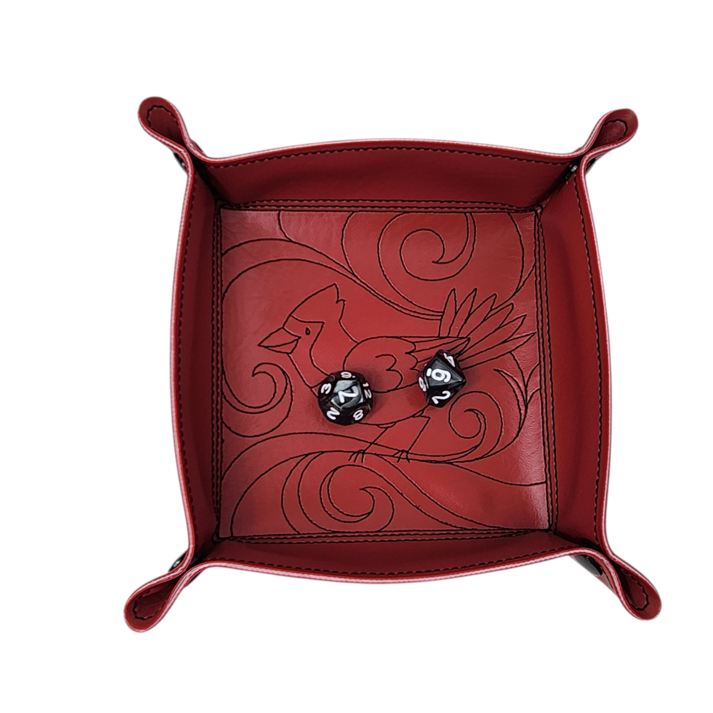 Cardinal bird dice tray