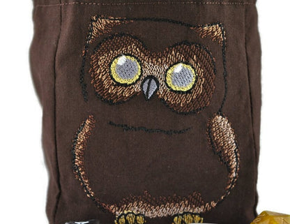 Baby brown owl dice bag, - Rowan Gate