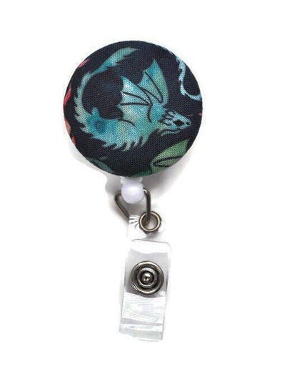 Badge reel, flying dragon - Rowan Gate