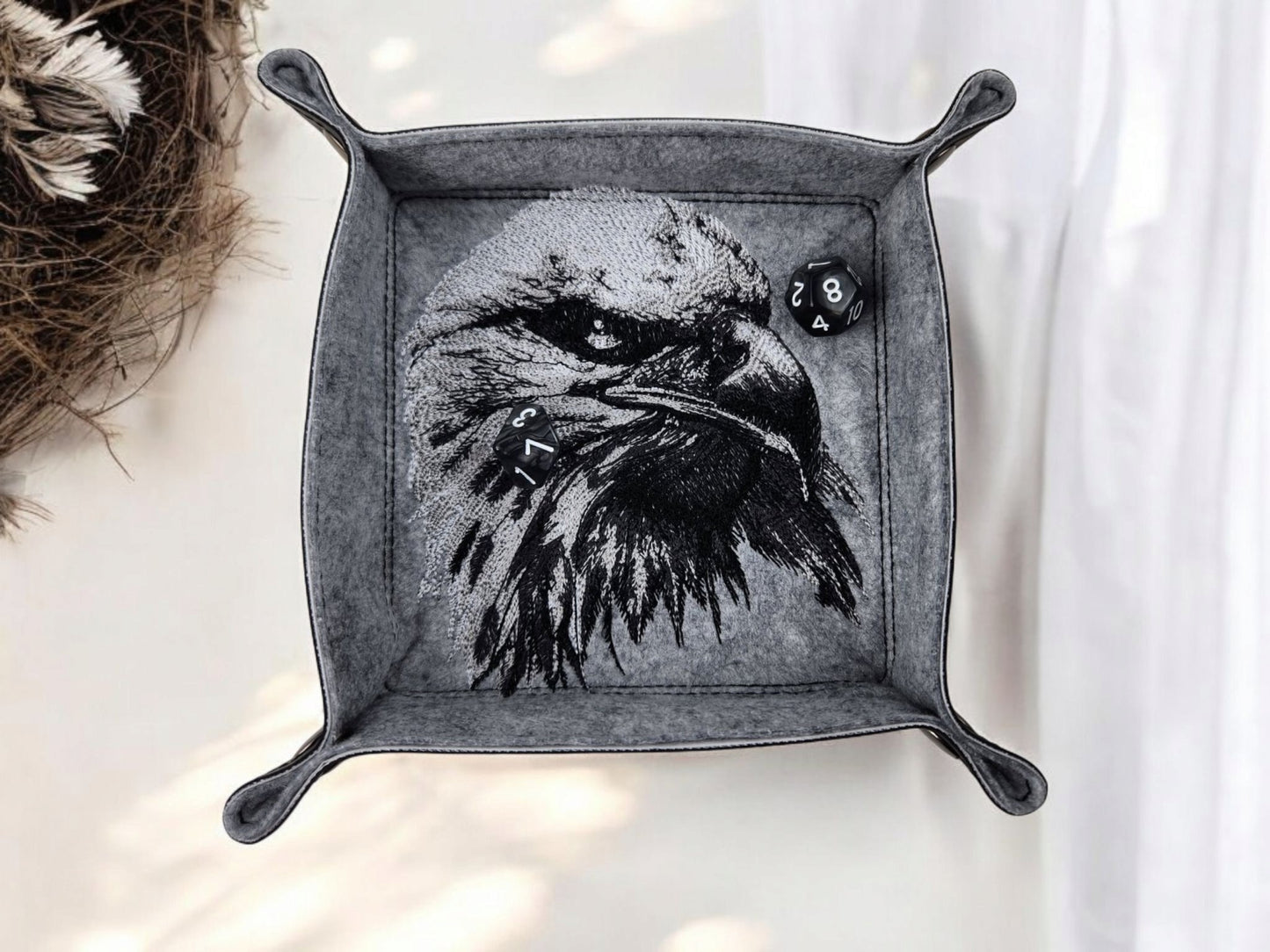 Bald Eagle dice tray, TTRPG - Rowan Gate