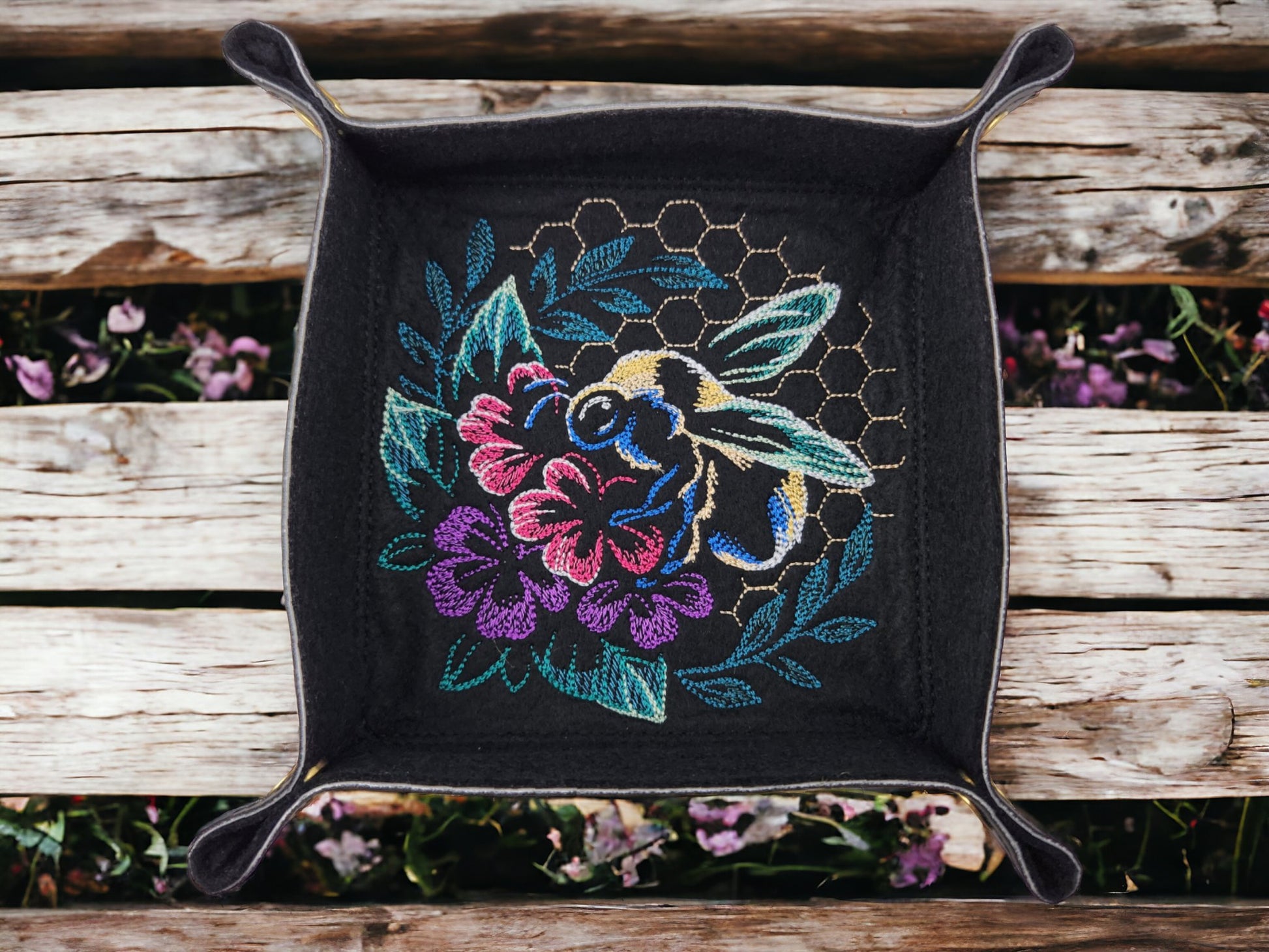 Bee and Bloom dice tray - Rowan Gate