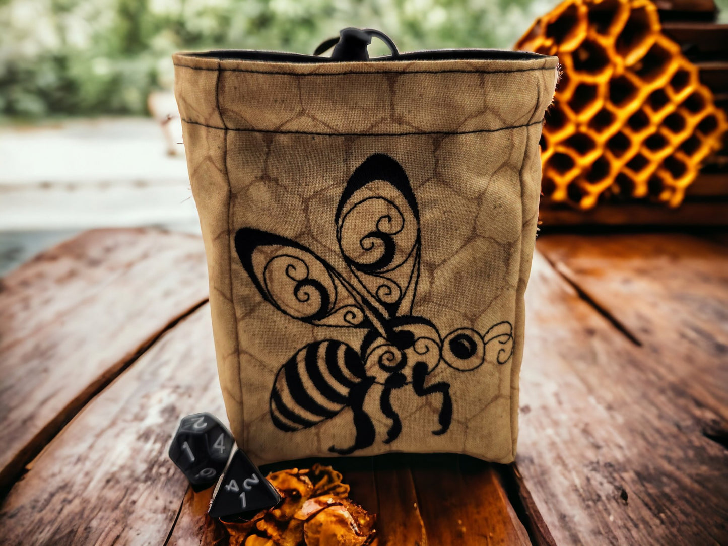Bee in Flight Dice Bag - Rowan Gate