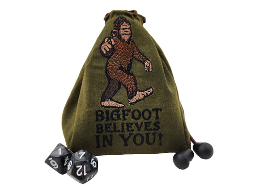 Bigfoot believes in you, dice bag - Rowan Gate