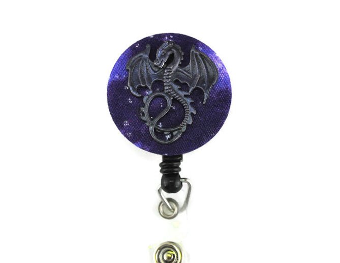 Black and Purple dragon badge reel - Rowan Gate