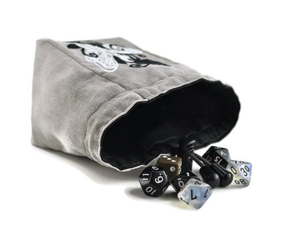 Black Rose with Moth Dice Bag - Rowan Gate