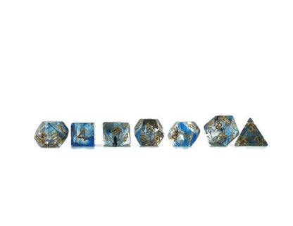 Blue, black and gray smoke dice - Rowan Gate