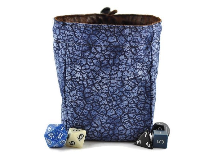 Blue dragon dice bag - Rowan Gate