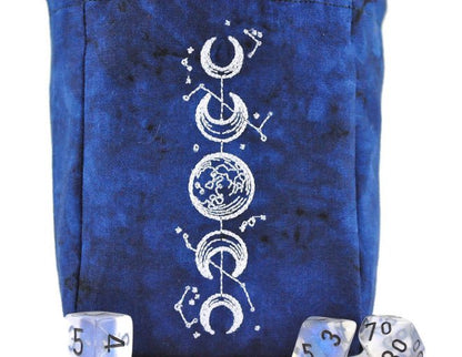 Blue Moon Phase dice bag - Rowan Gate