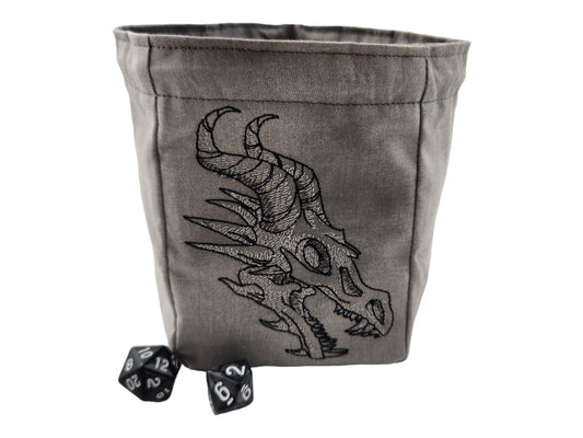 Bone dragon dice bag - Rowan Gate