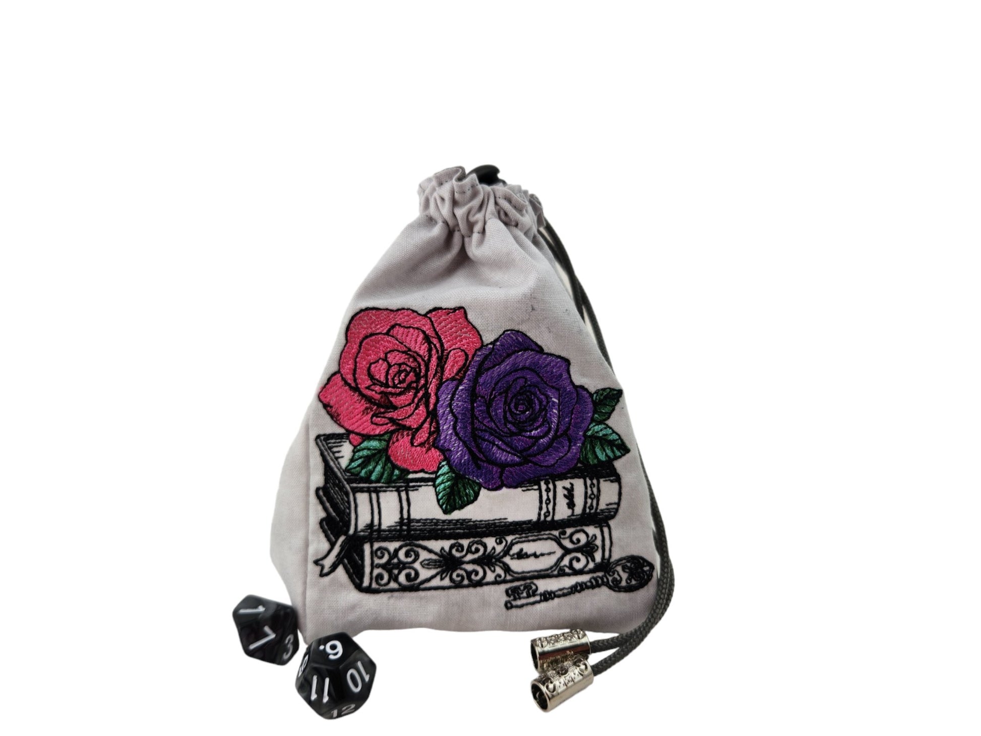 Books and Roses large dice bag - Rowan Gate