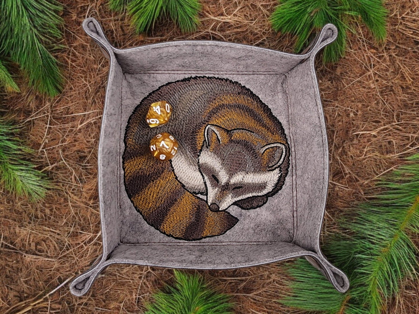 Brown Raccoon Dice Tray - Rowan Gate