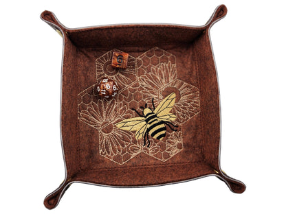 Bumblebee and Honeycomb dice tray - Rowan Gate