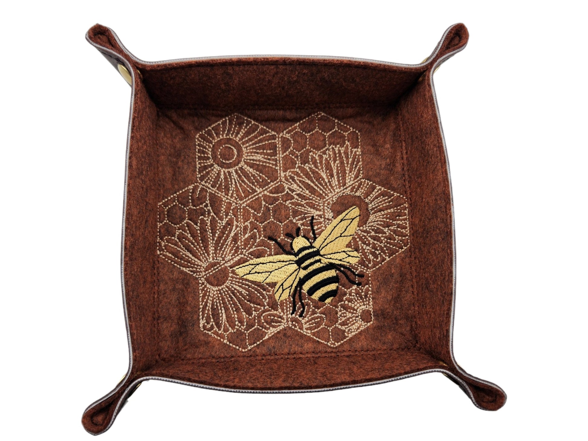 Bumblebee and Honeycomb dice tray - Rowan Gate