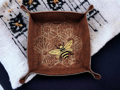 Bumblebee and Honeycomb dice tray - Rowan Gate