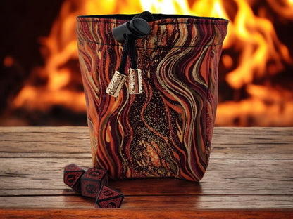 Burning Phoenix dice bag - Rowan Gate