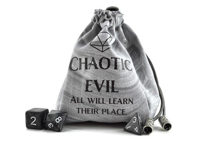 "Chaotic Evil" Dice Bag - Rowan Gate