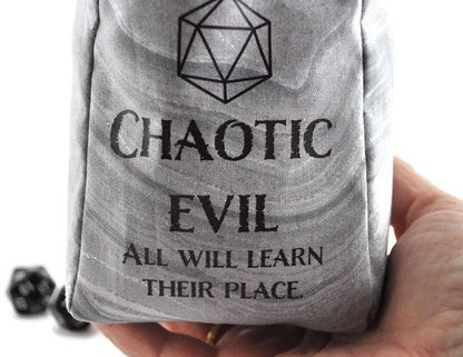 "Chaotic Evil" Dice Bag - Rowan Gate