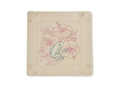 Collapsible Dice Rolling Tray, Tropical floral and frog - Rowan Gate