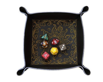 Collapsible Dice Rolling Tray with sun and planet design - Rowan Gate