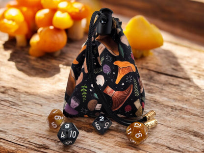 Colorful Mushroom dice bag - Rowan Gate