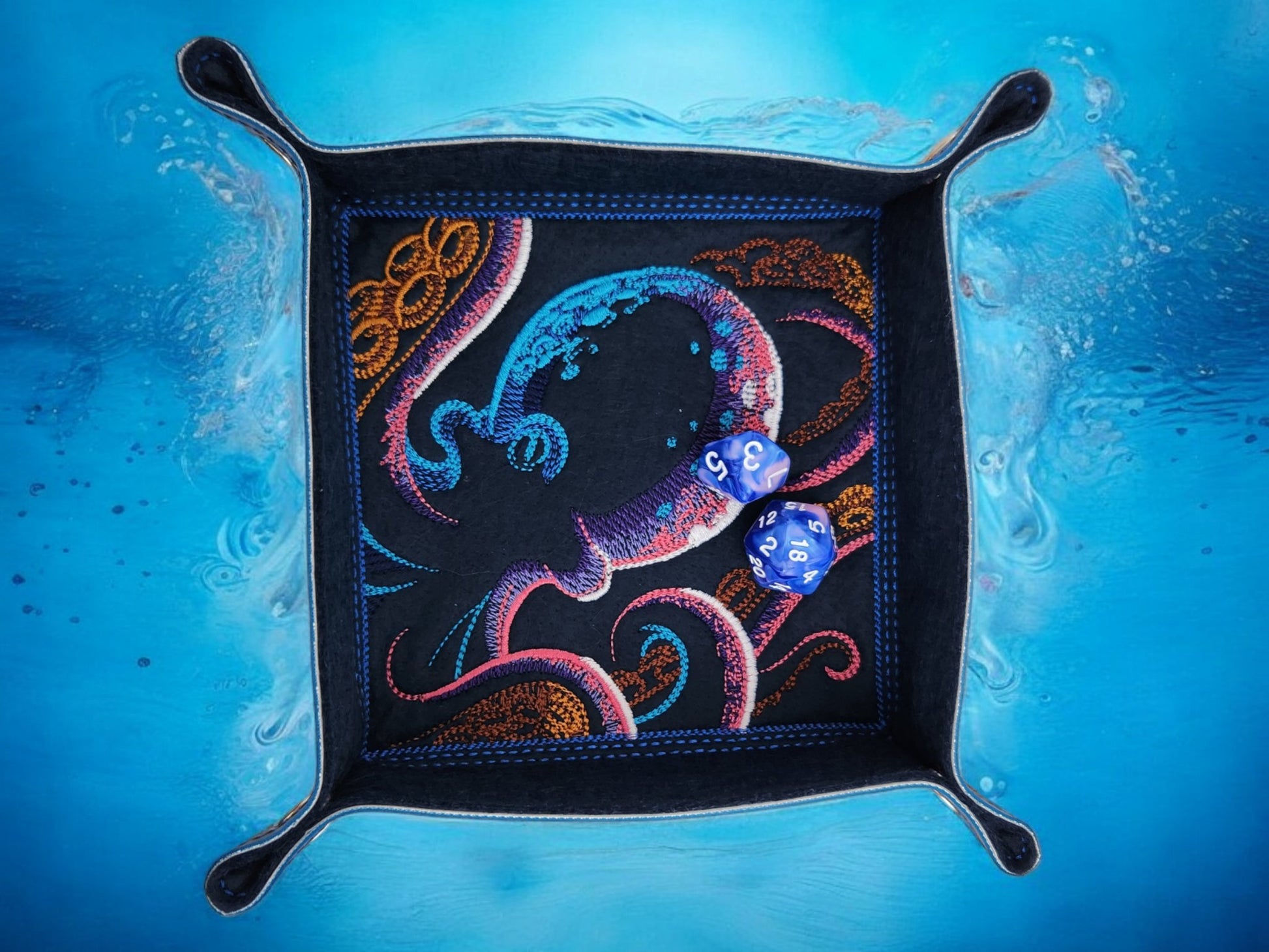 Colorful Octopus dice tray - Rowan Gate