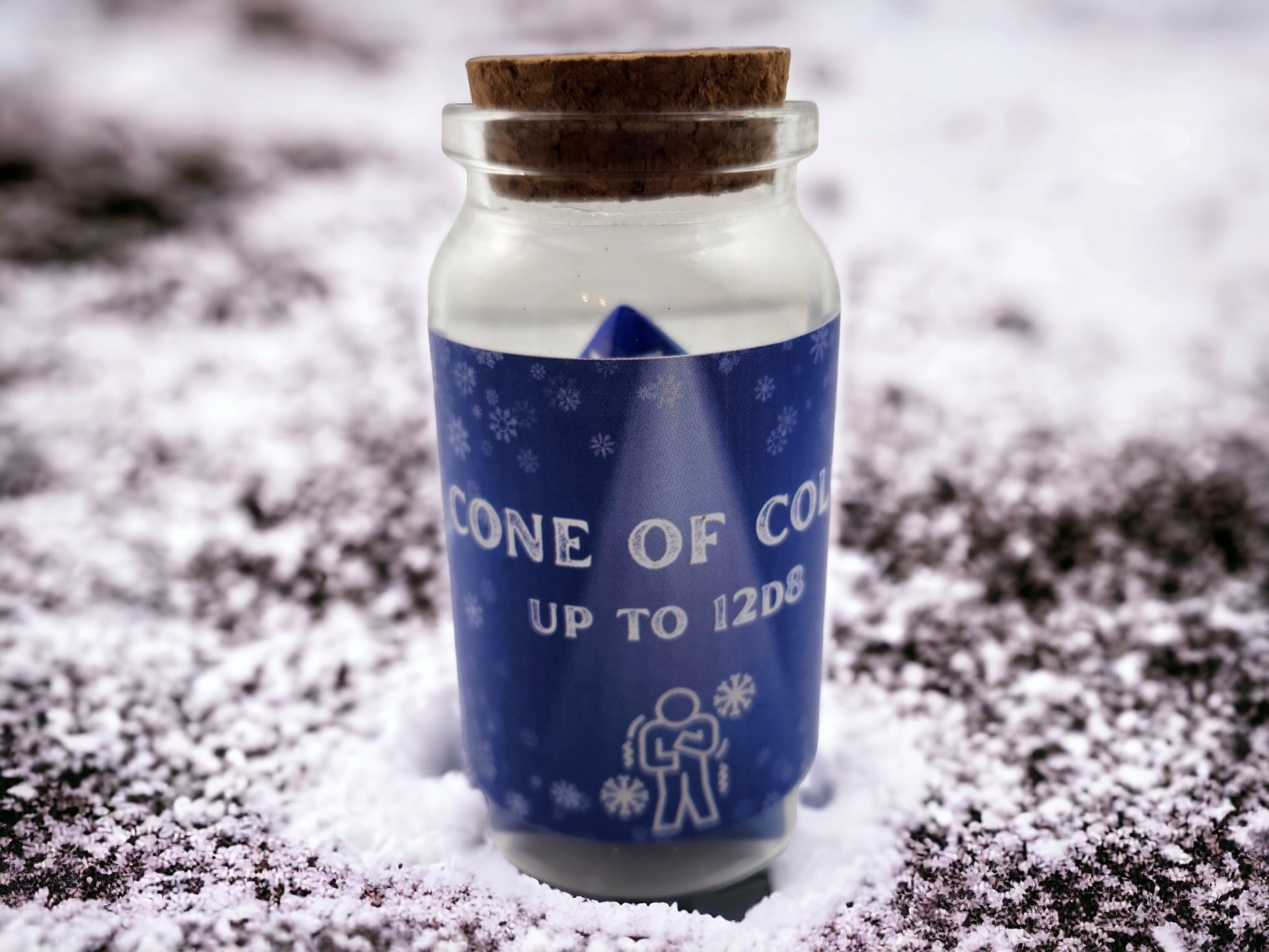 Cone of Cold spell dice jar - Rowan Gate