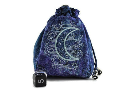 Crescent moon dice bag - Rowan Gate