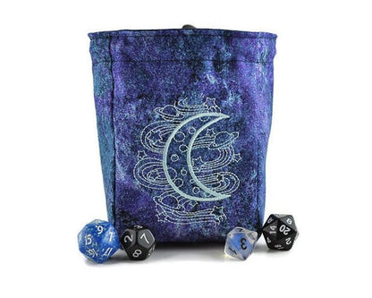 Crescent moon dice bag - Rowan Gate