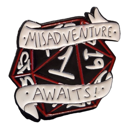 Critical Fail Dice Enamel Pin - Rowan Gate