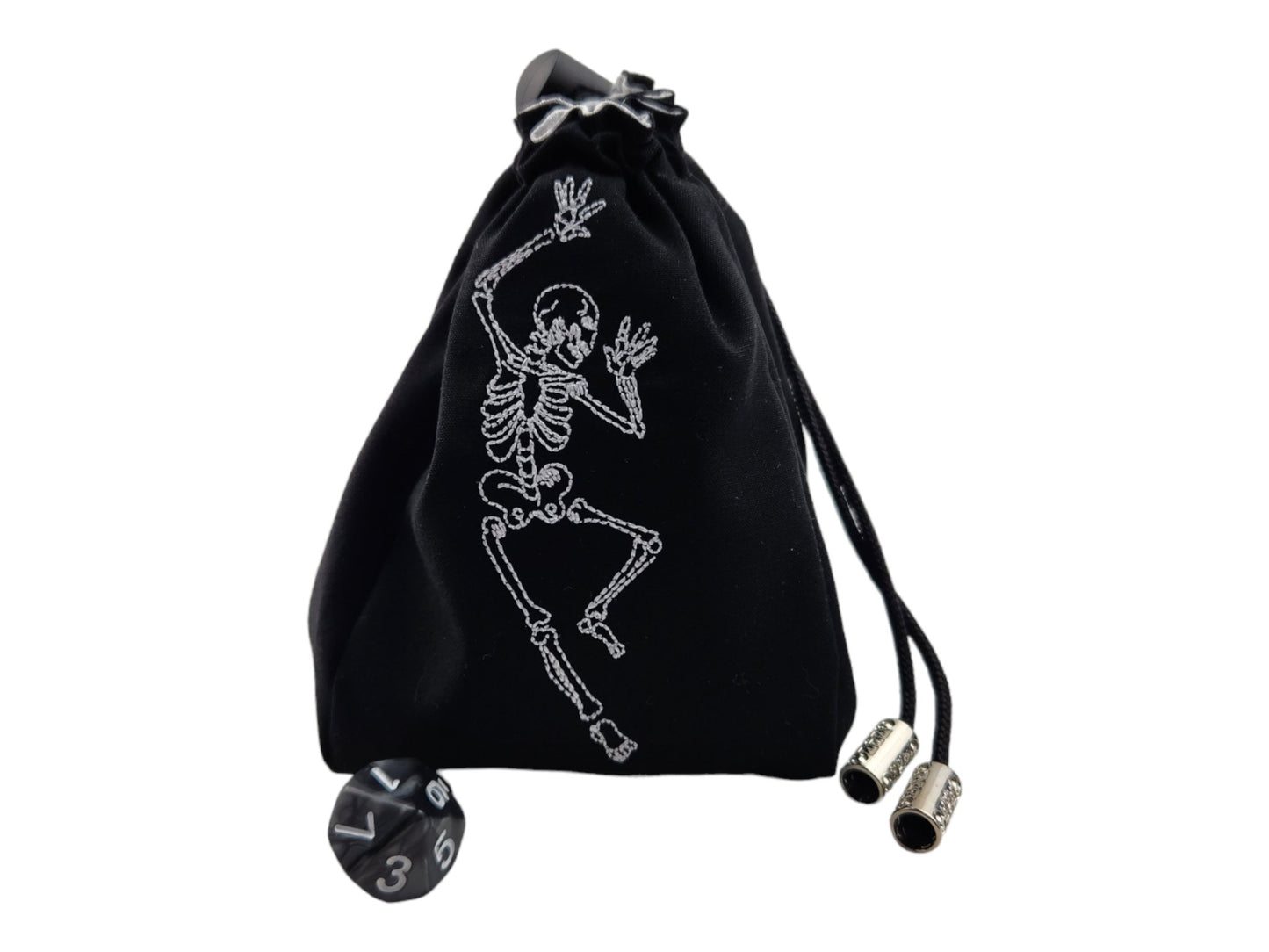 Dancing Skeleton Dice Bag - Rowan Gate