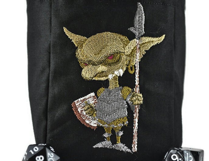 Dice Bag, Goblin with spear - Rowan Gate