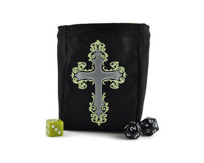 dnd Dice Bag, Cross Dice Pouch - Rowan Gate