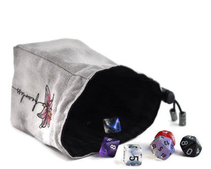 dnd dice bag, Floral Fearless - Rowan Gate