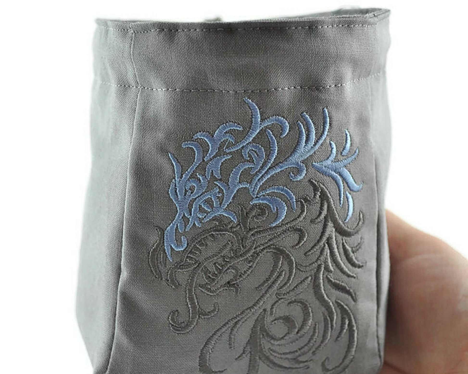 dnd Dice Bag, Two Toned Dragon Head - Rowan Gate