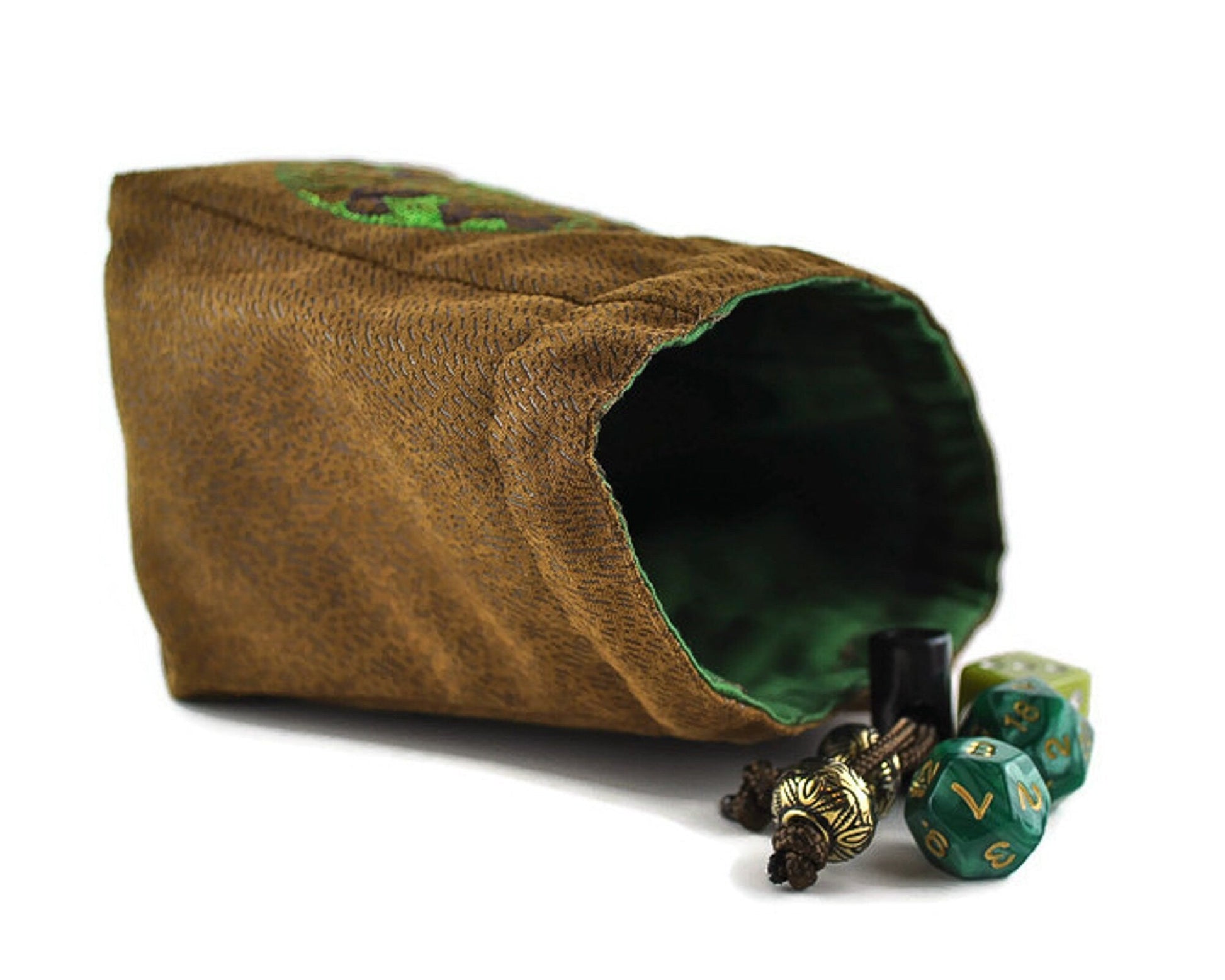 dnd Dice Bag, Vegan Leather World Bag - Rowan Gate