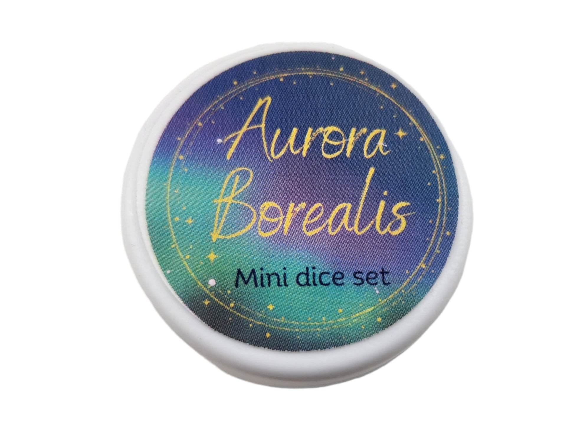 dnd mini dice set, Aurora Borealis - Rowan Gate