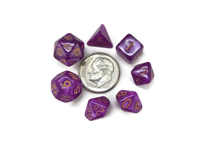 dnd mini dice set, Light Purple - Rowan Gate