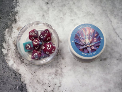 dnd mini dice set, Magic Aura - Rowan Gate