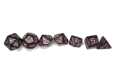 dnd mini dice set, Plum Purple - Rowan Gate