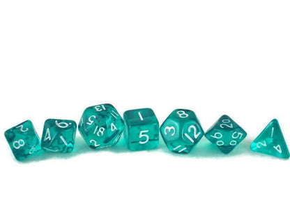 dnd mini dice set, teal - Rowan Gate