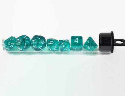 dnd mini dice set, teal - Rowan Gate