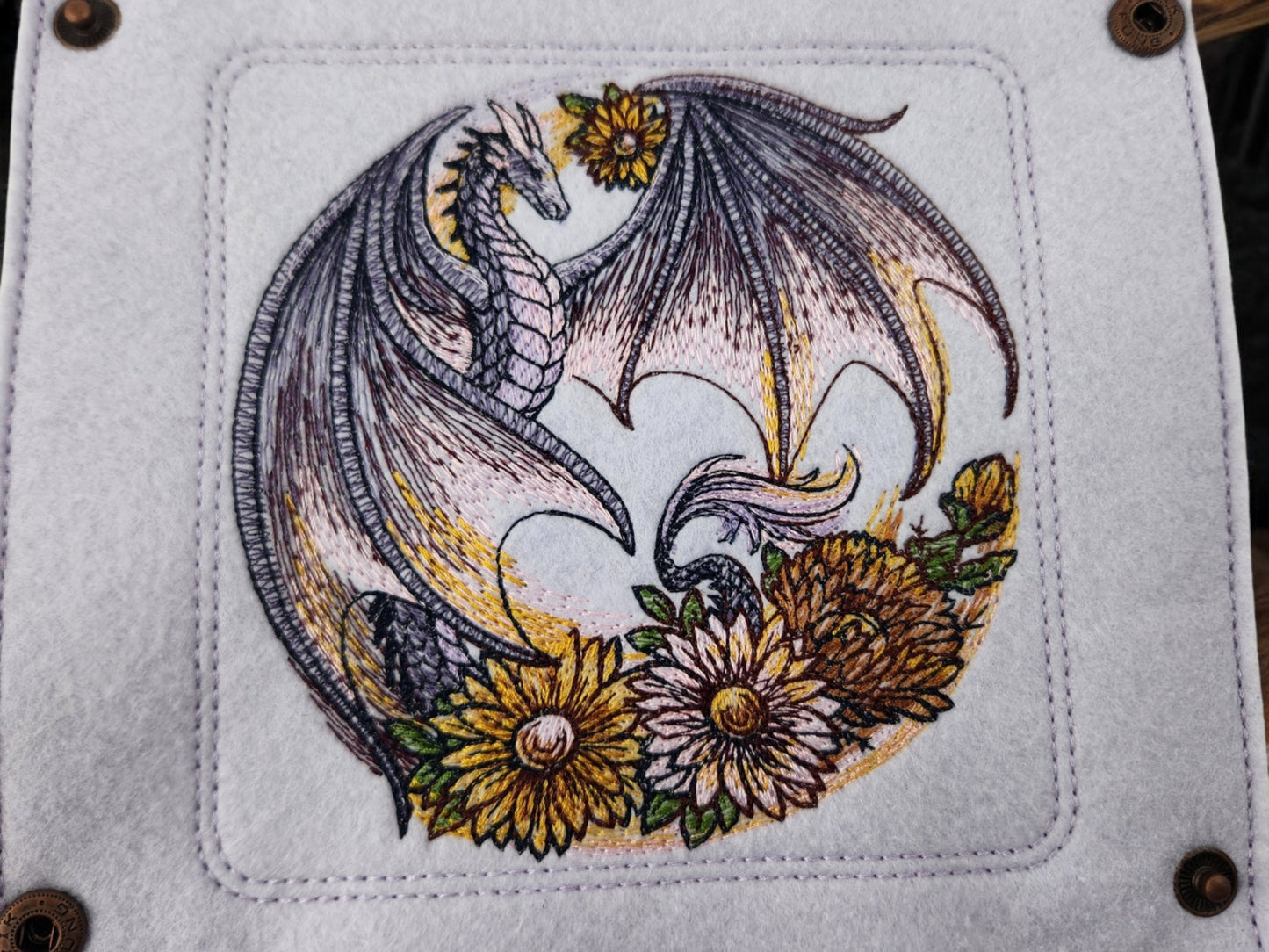 Dragon and fall flowers dice tray - Rowan Gate