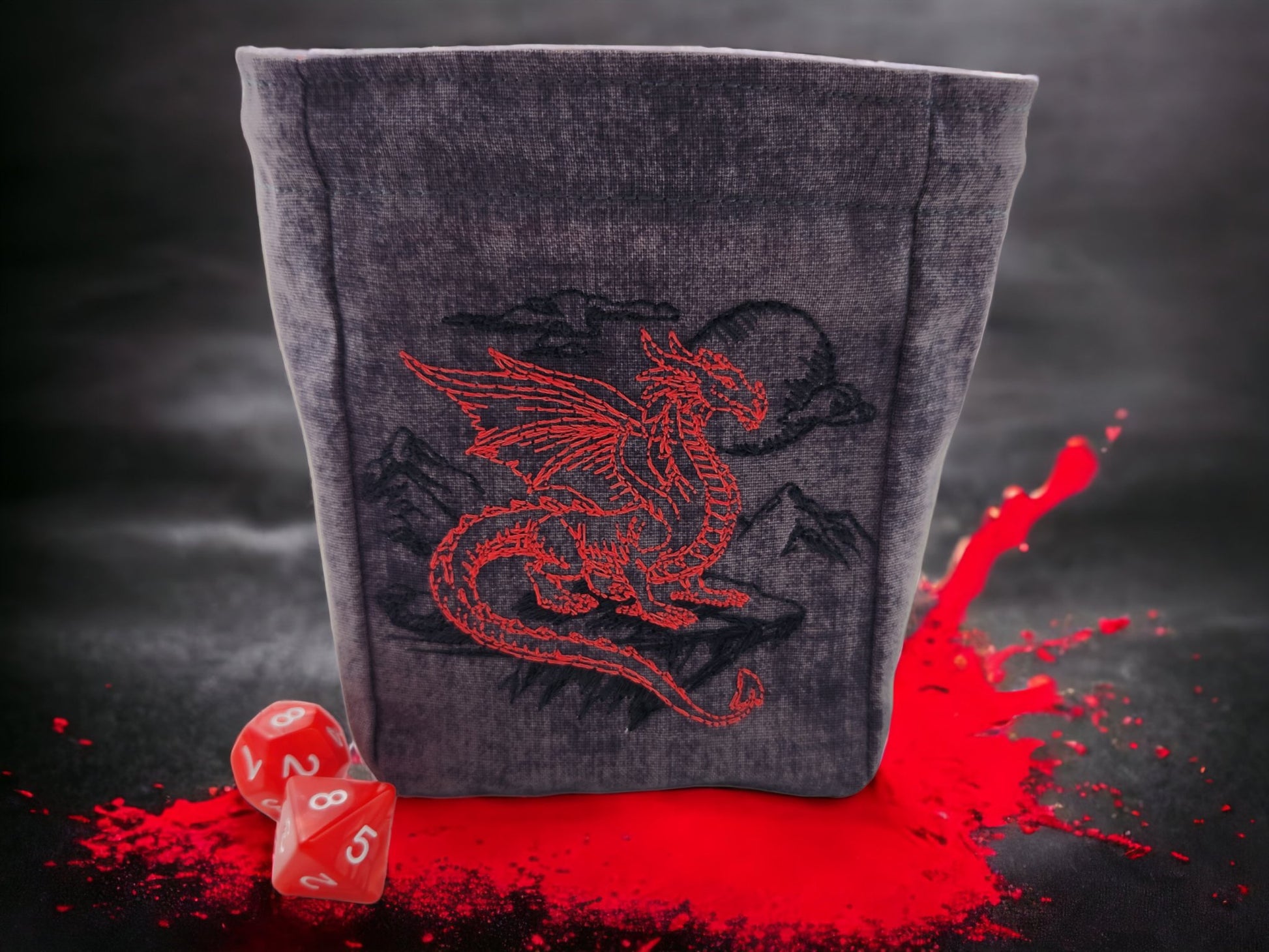 Dragon at night dice bag - Rowan Gate