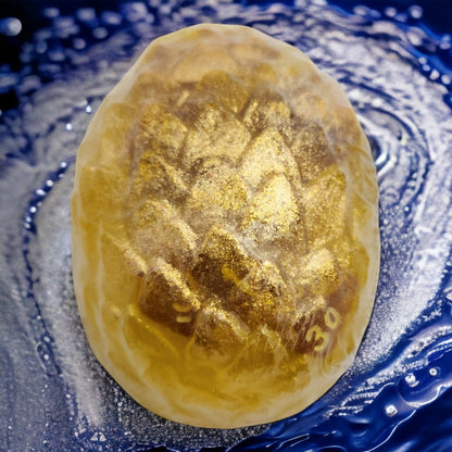 Dragon Egg Soap with hidden dice set -gold - Rowan Gate